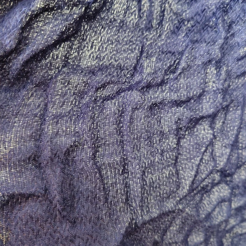World Market Purple Chevron Crinkle Scarf 100% Rayon Fringe Trim 34x80‎ NWT